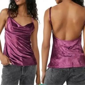Free People All Night Velvet Tunic - Fig Jam size Small